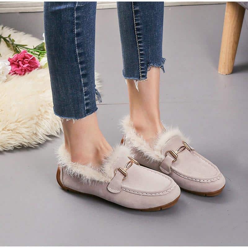 Mocassins souples d’hiver élégants en fausse fourrure – Image 5