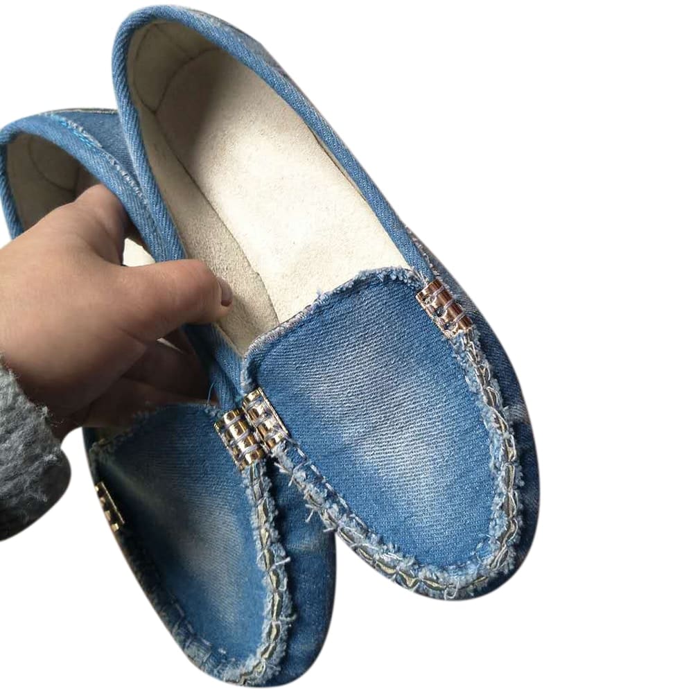 Mocassins souples décontractés en Mocassin jean délavé – Image 5