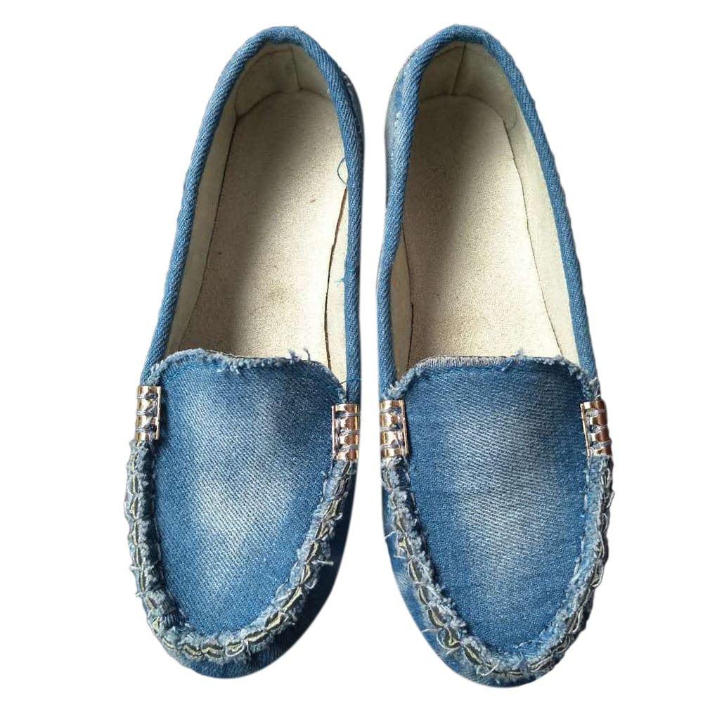 Mocassins souples décontractés en Mocassin jean délavé – Image 6