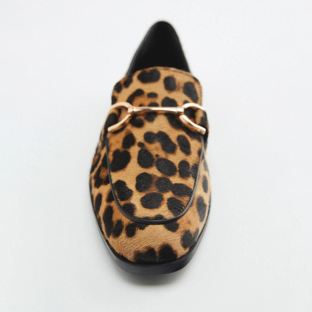 Mocassins style british avec imprimé Mocassin leopard et boucles Mocassin dorées – Image 5