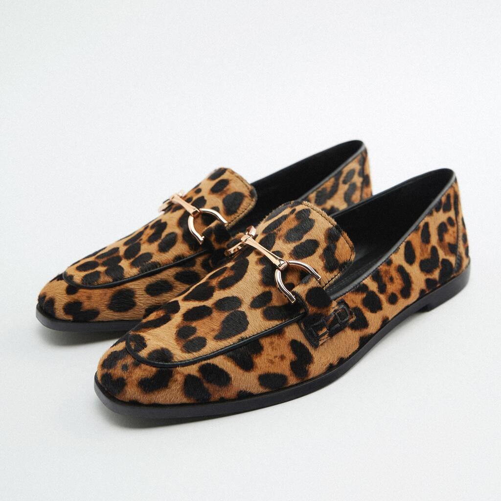 Mocassins style british avec imprimé Mocassin leopard et boucles Mocassin dorées – Image 8