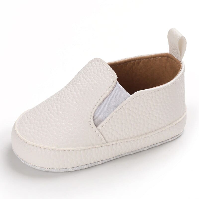 Mocassins unis à enfiler en cuir synthétique pour bébé – Image 5