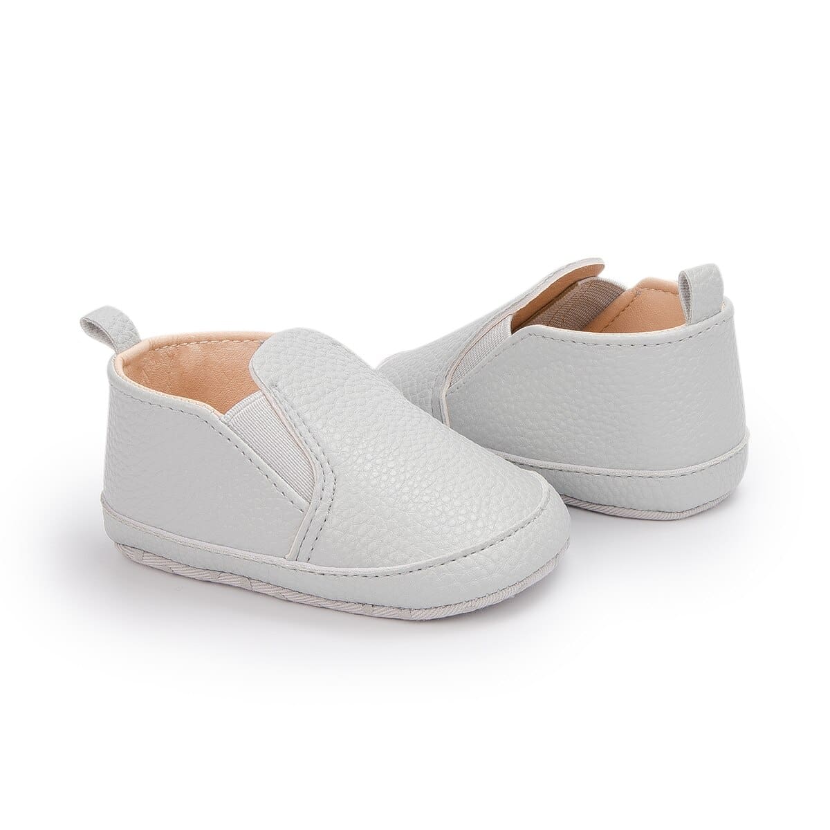 Mocassins unis à enfiler en cuir synthétique pour bébé – Image 7