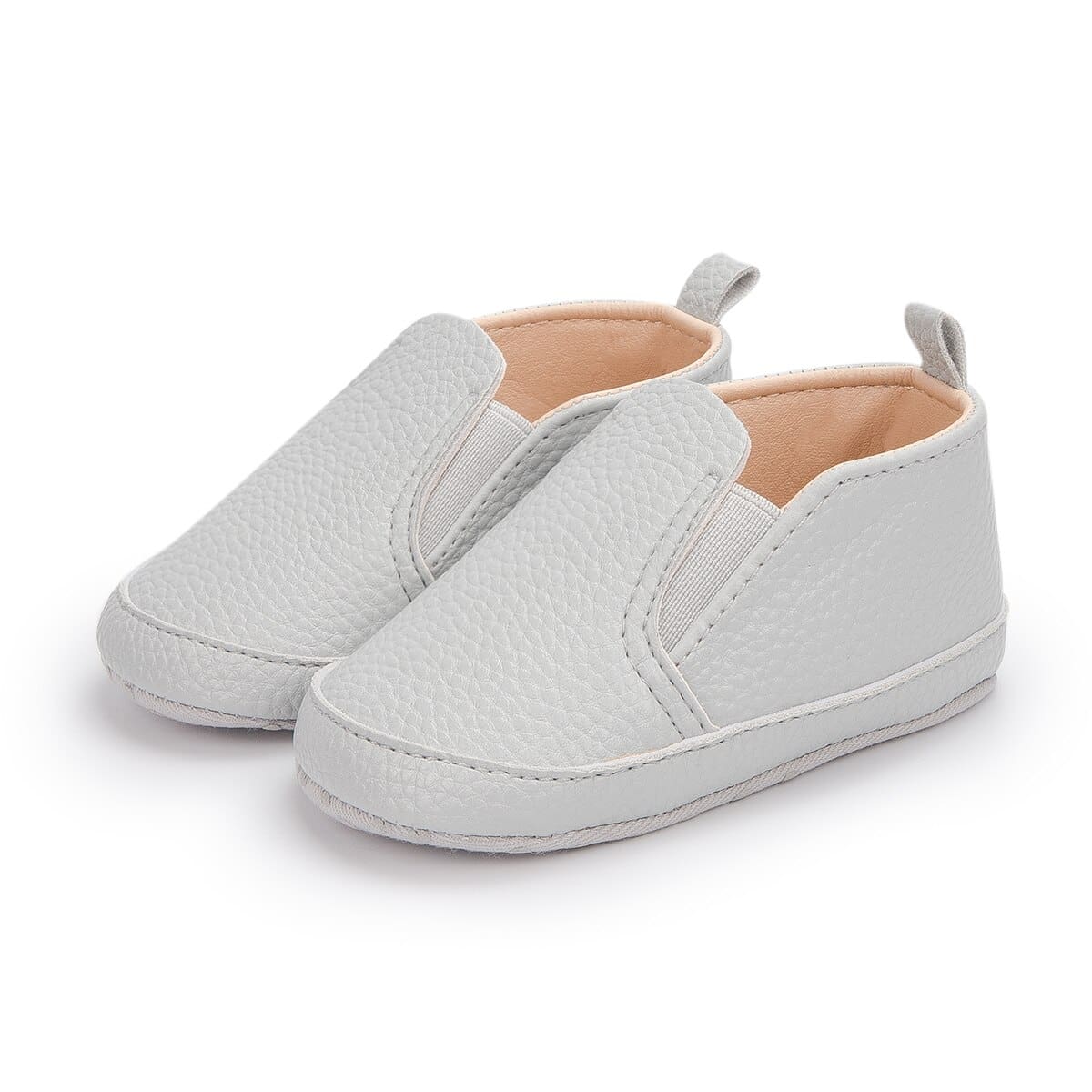 Mocassins unis à enfiler en cuir synthétique pour bébé – Image 8