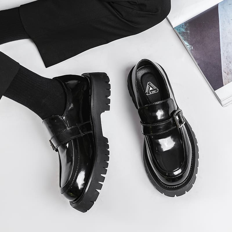 Mocassins Mocassin vernis à plateforme pour hommes – Image 5