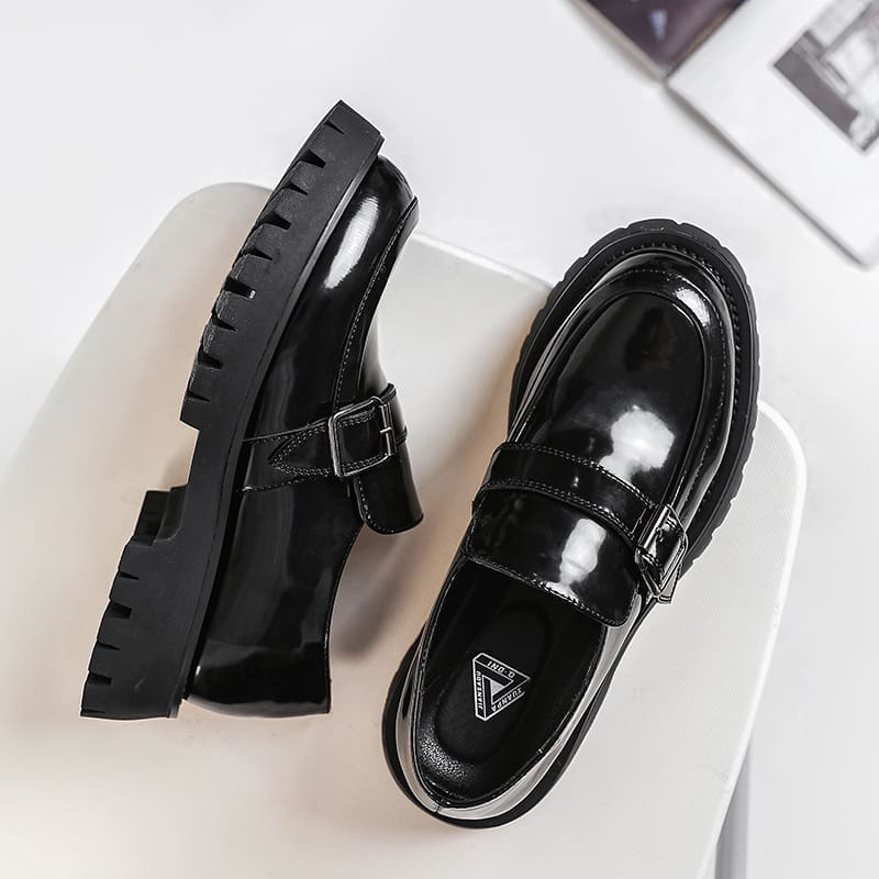 Mocassins Mocassin vernis à plateforme pour hommes – Image 3