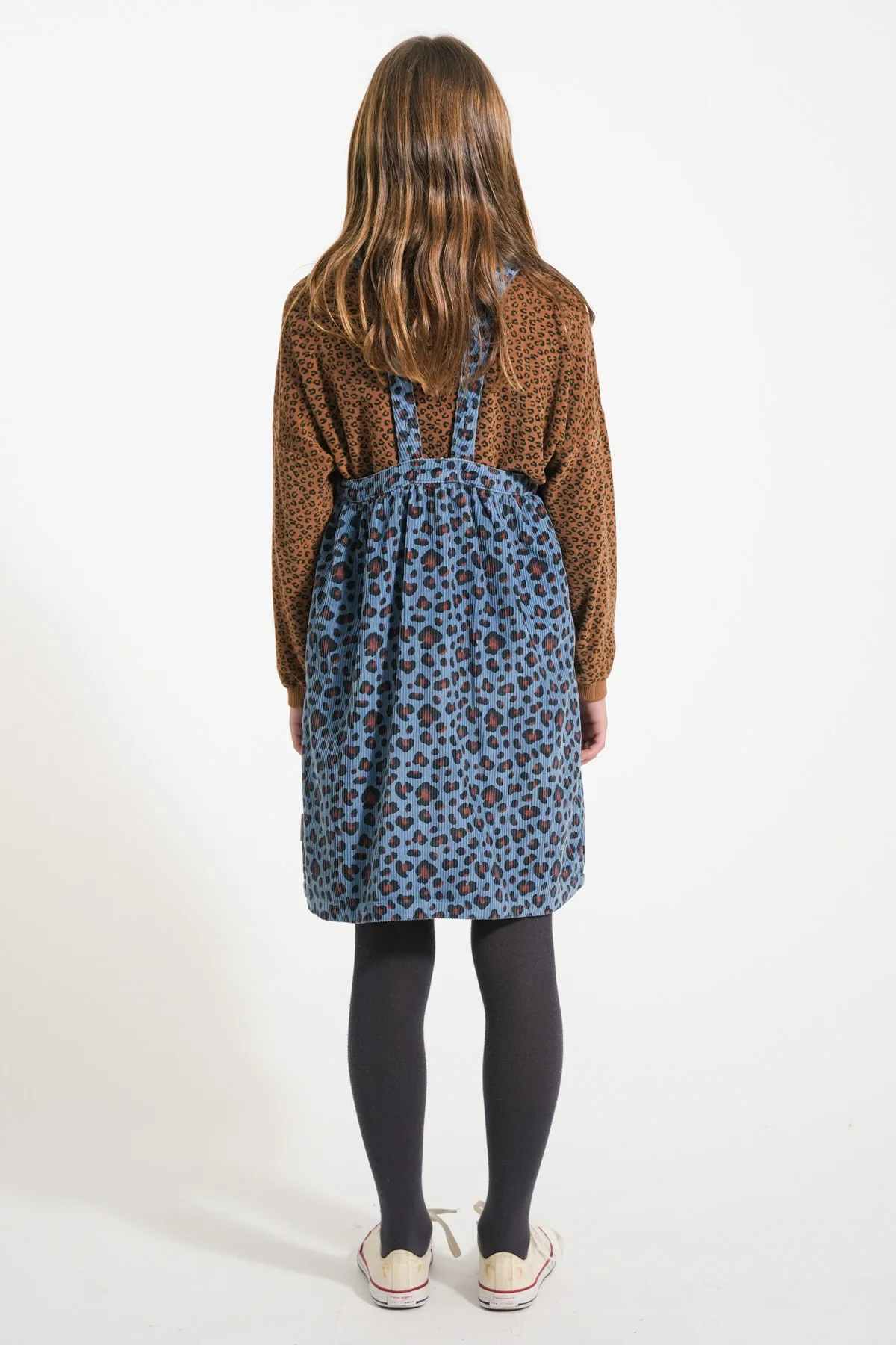 Robe courte à bretelles bleu léopard – Image 5