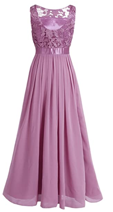 Robe de Cérémonie Cintrée et Brodée de Fleurs – Image 3