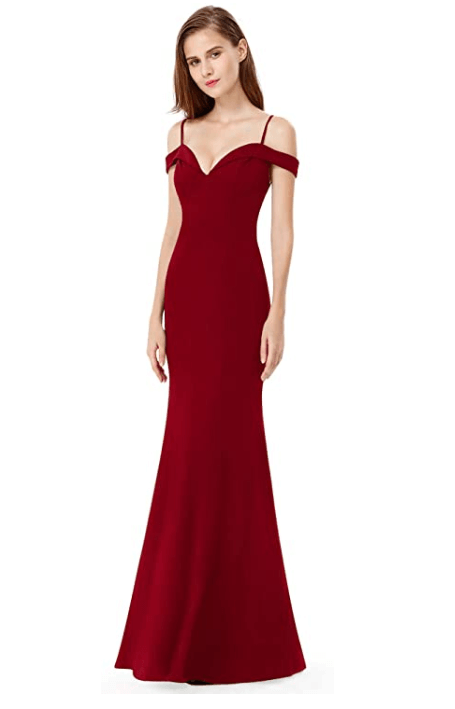 Robe de Demoiselle d’Honneur Longue avec Manches Tombantes – Image 2